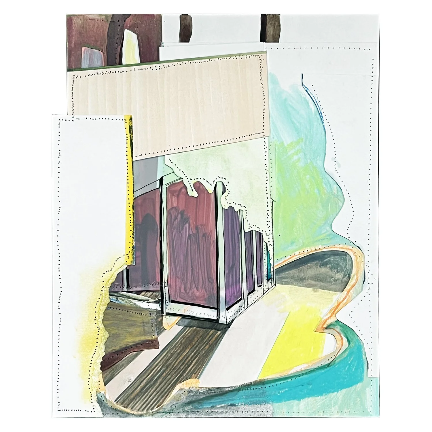 Erased Landscape (Shelter) 2023, 12 x 9.5