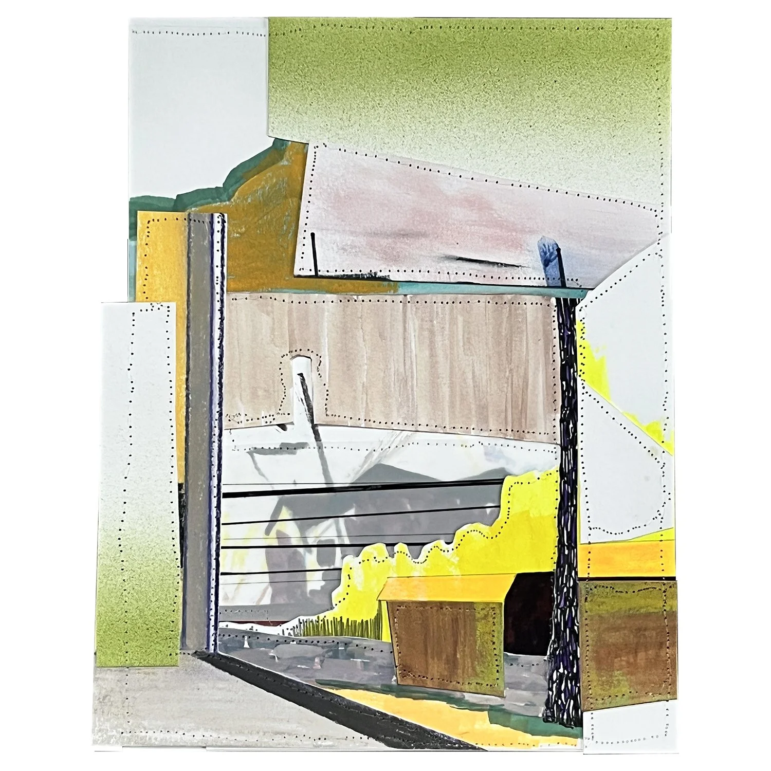 Erased Landscape (Westward) 2023, 12 x 9.5