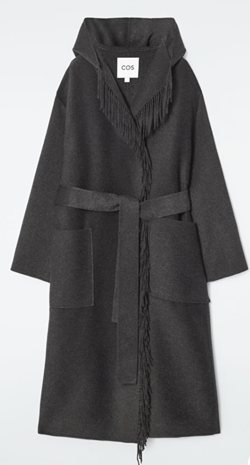 Fringed Wool Coat