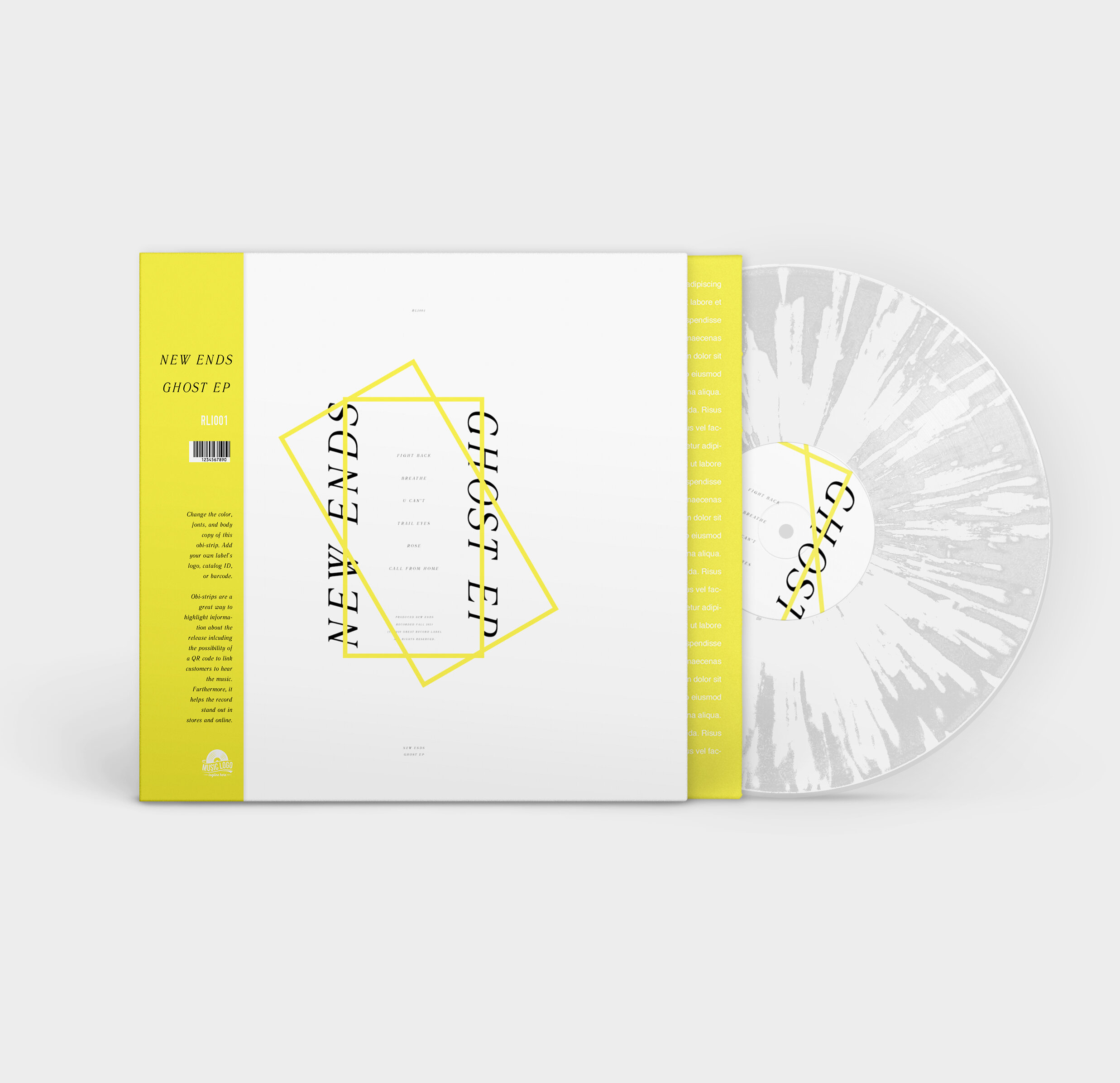 Download Vinyl Record Color Splatter Psd Mockup Free Download