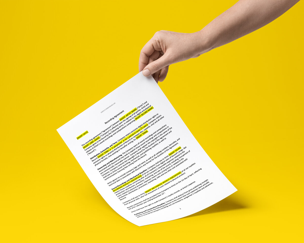 Record Label Contract Template | 2022 [Free Download]