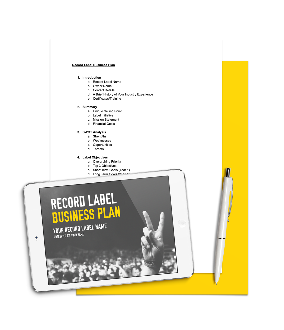 business plan for record label template