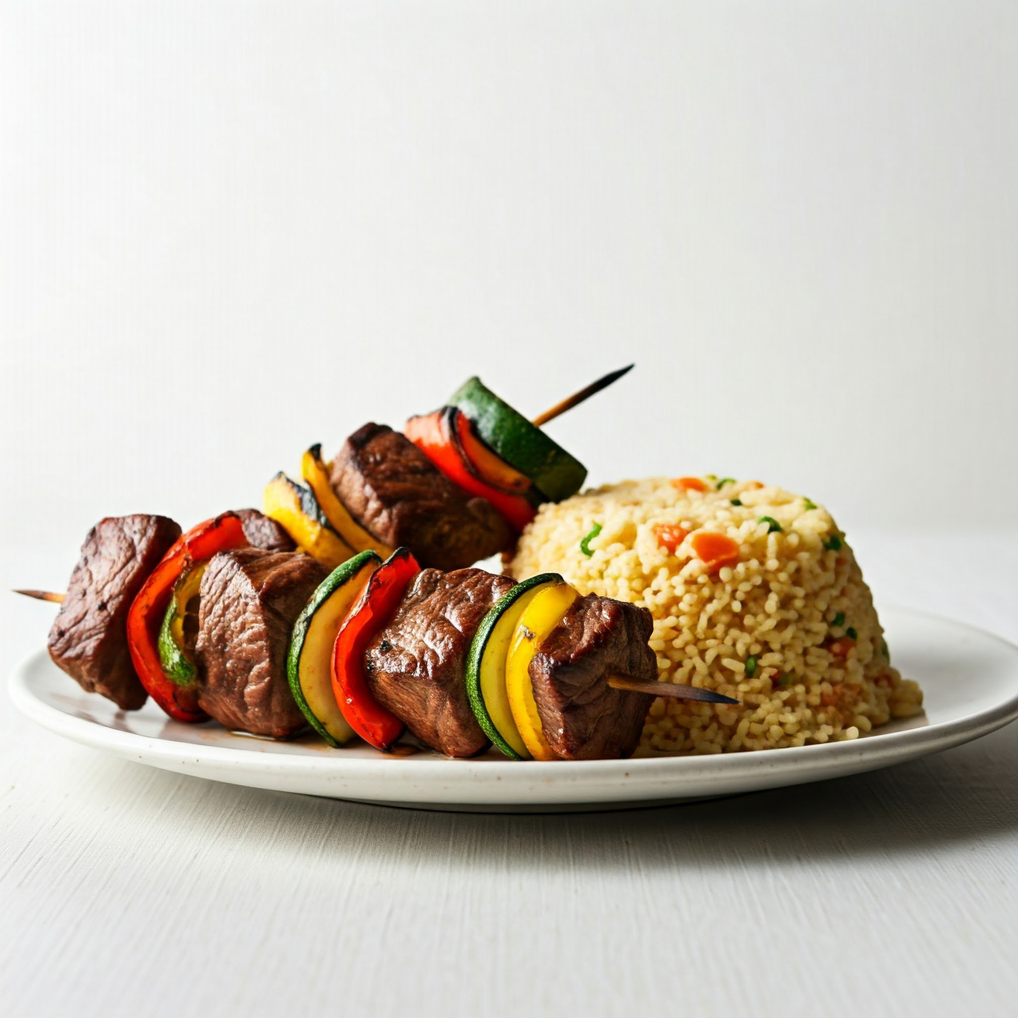 Red meat meal prep with seasonal vegetables and starch, offering a balanced, hearty option.