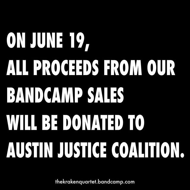 On June 19, all proceeds from our @Bandcamp sales will be donated to @AustinJusticeCoalition. In their own words, &ldquo;The Austin Justice Coalition (AJC) serves people who are historically and systematically impacted by gentrification, segregation,