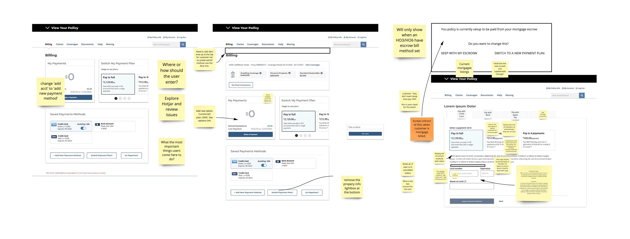 Wires indicating a conversation, ideas, and flows between the product owner and me within Miro.
