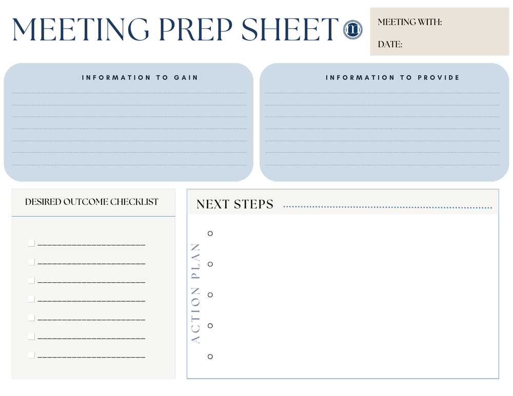 Daily Prep Sheet.pdf Meeting Prep Sheet — Metis Sales Solutions