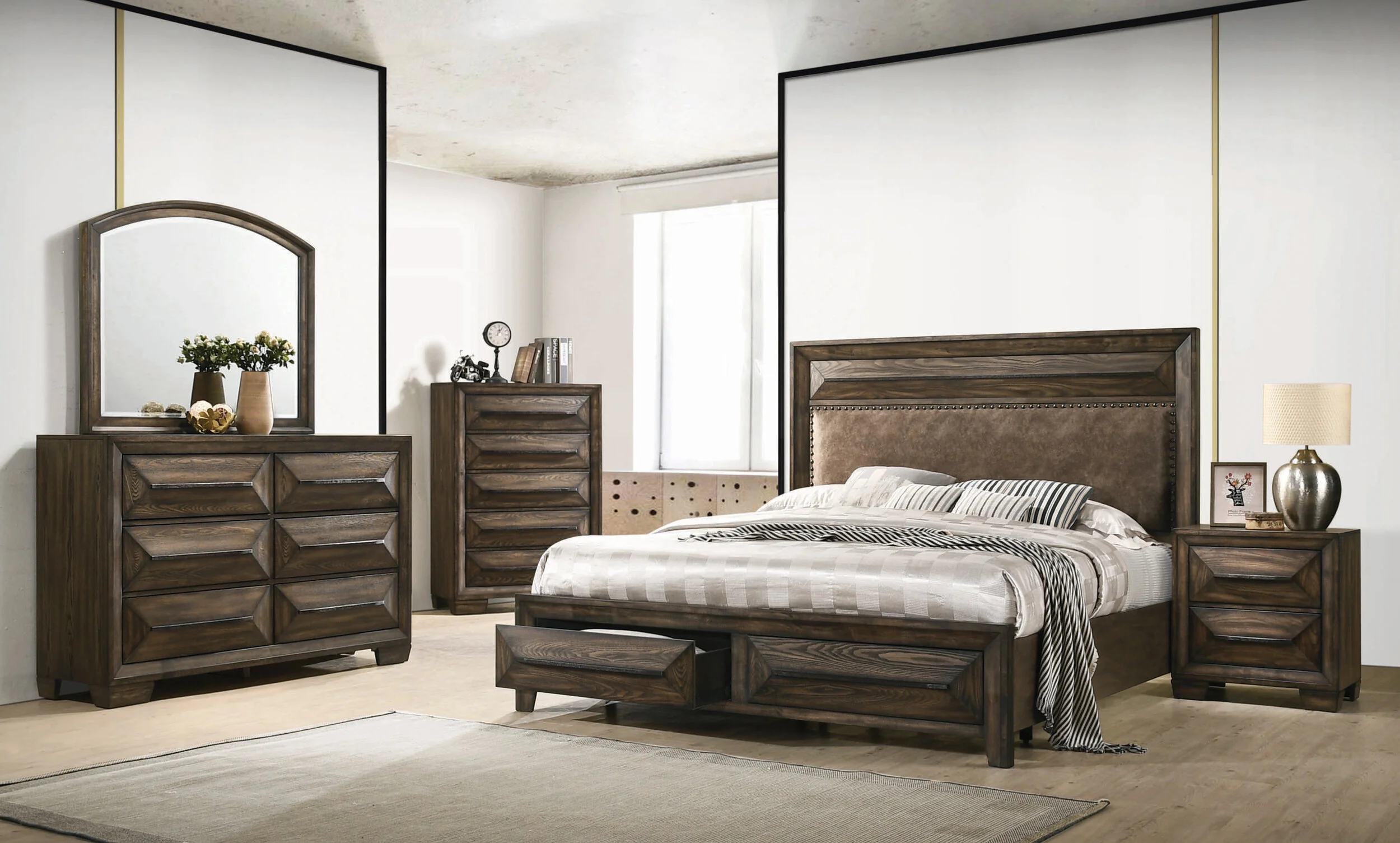 Preston Bedroom Set Rustic Chestnut By Coaster Lenders Furniture