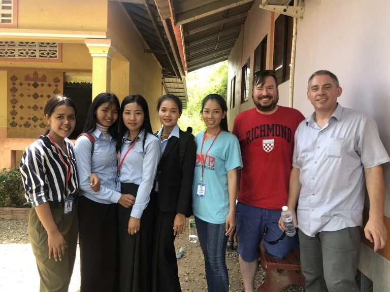 Visiting young women we support in Cambodia