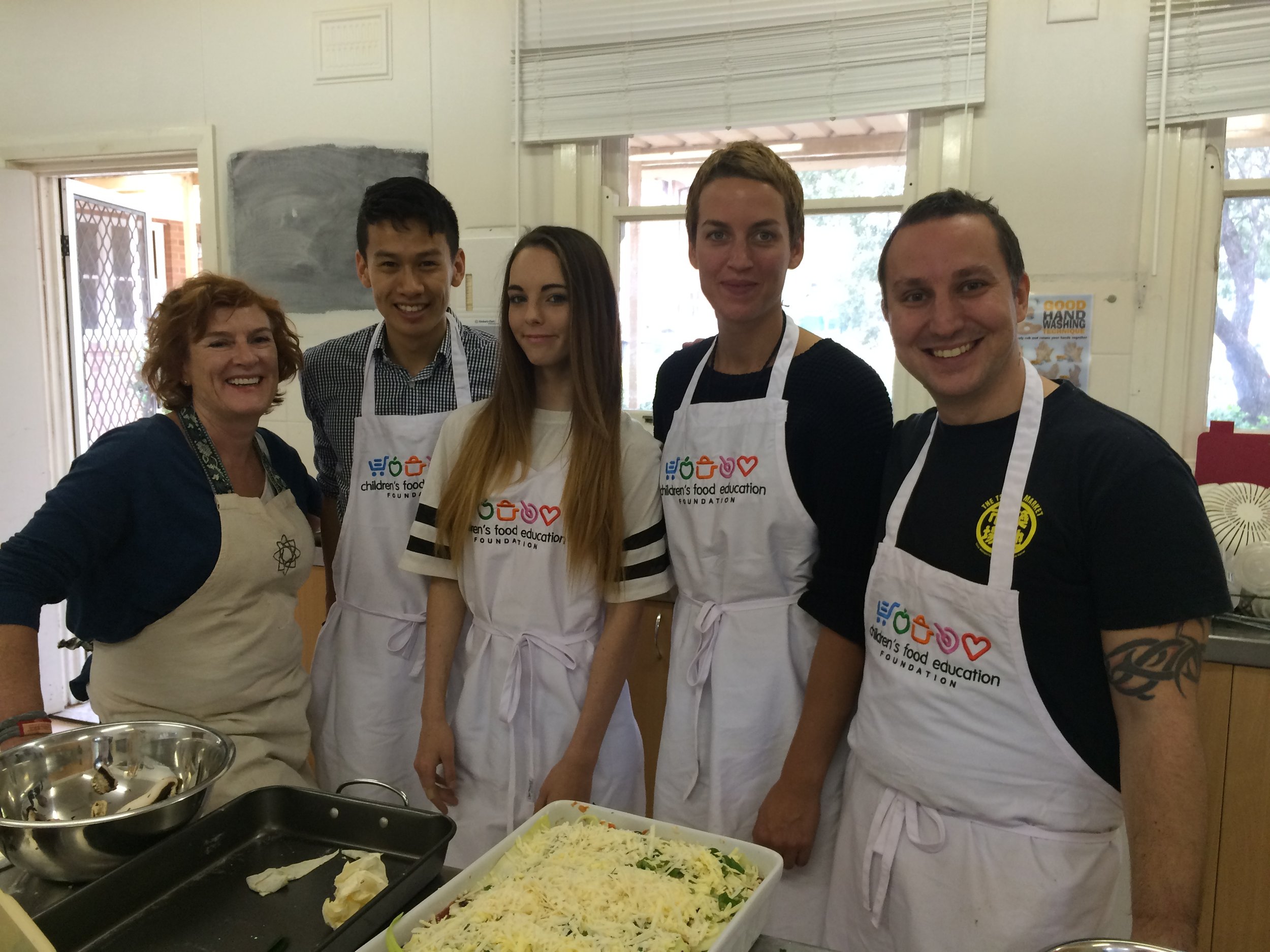 Volunteer Joanna, YOTS & Chef Luca