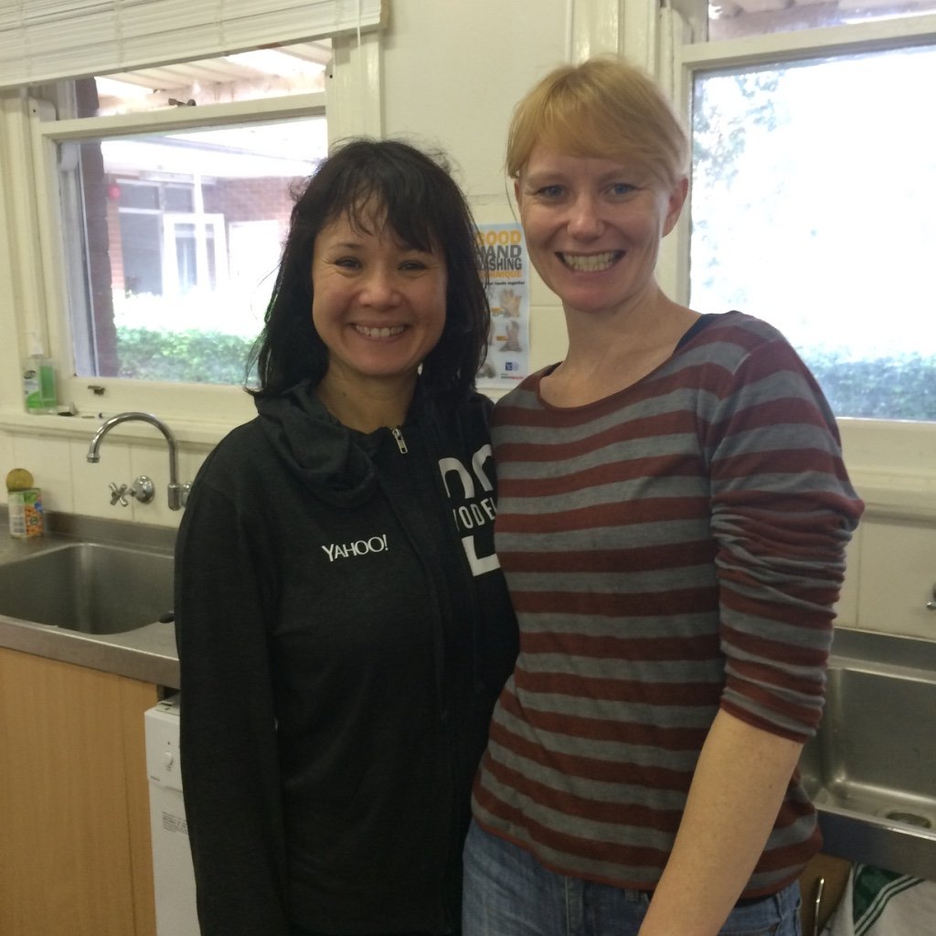 Volunteers = SuAnn & Vanessa