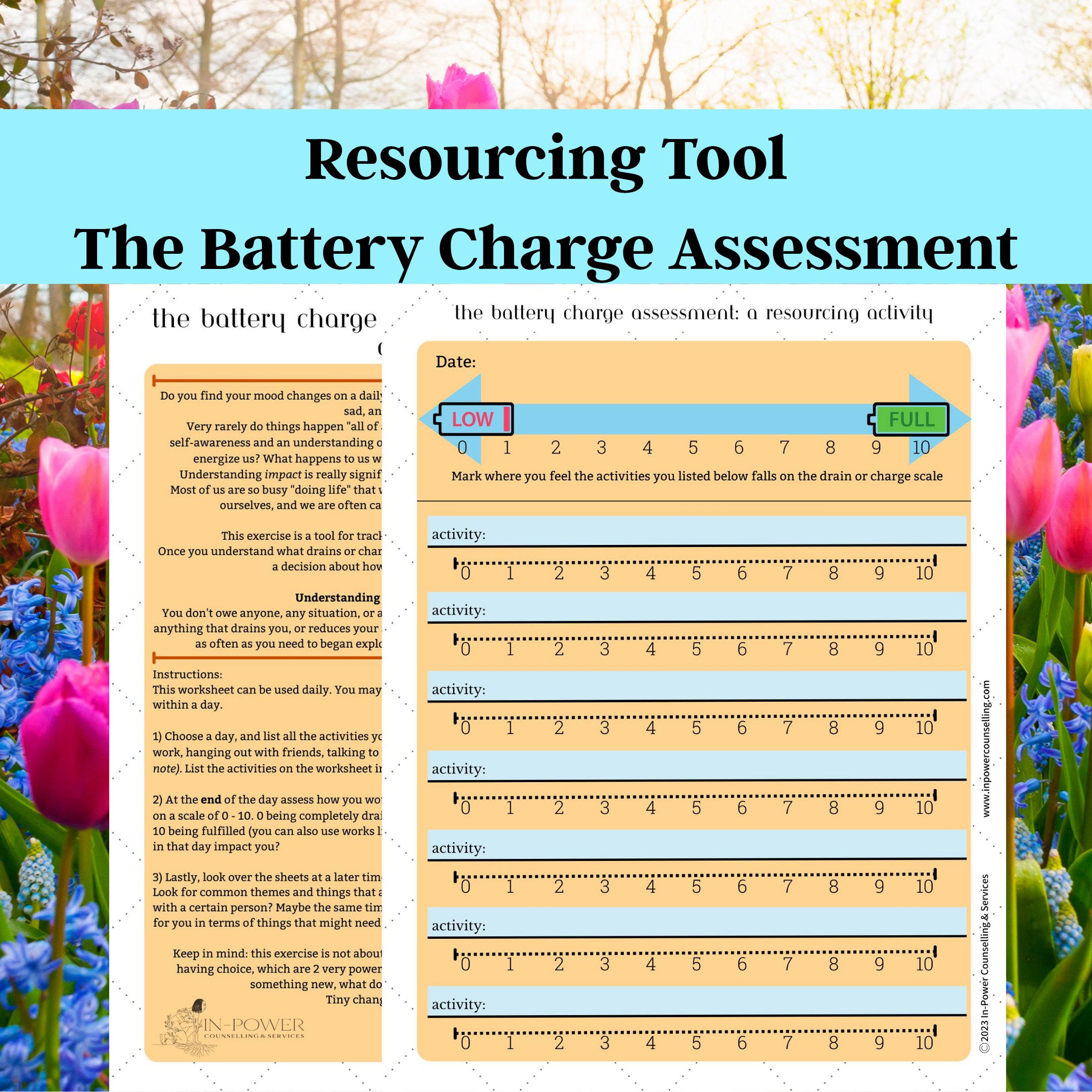 The Battery Charge Assessment: A Resourcing Activity