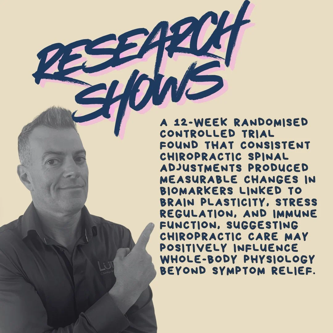 What happens when chiropractic care is consistent &mdash; not just a single adjustment?

A recent 12-week randomised controlled trial found that regular chiropractic spinal adjustments created measurable changes in biomarkers linked to brain function