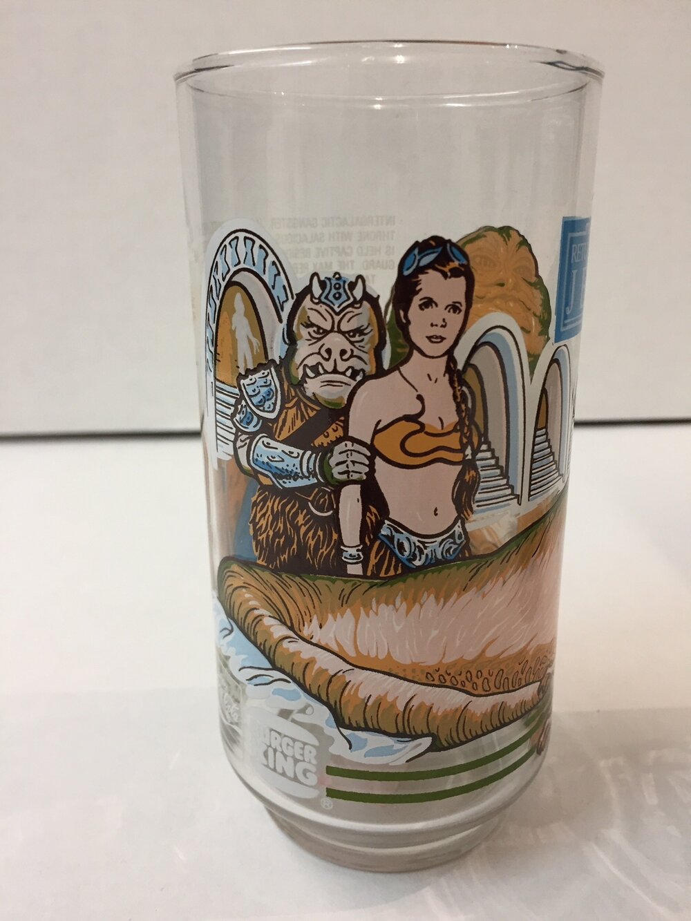 Star Wars Princess Leia Return Of The Jedi Vintage Glass