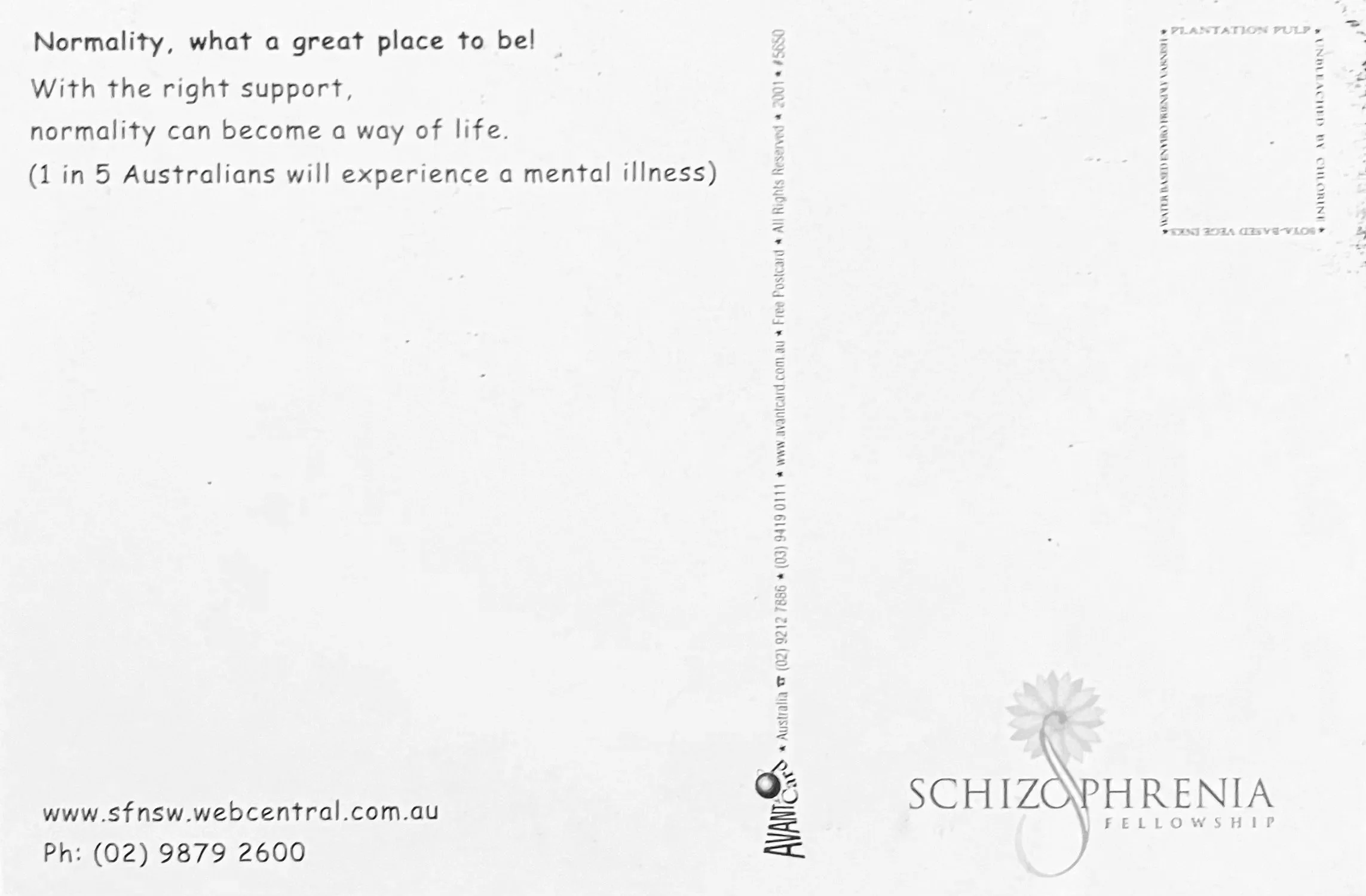 Schizophrenia Fellowship Campaign :  2001: Nicholas Riddett Agency : Creatives : Nicholas Riddett, Honey Hartley, Clara McClarin