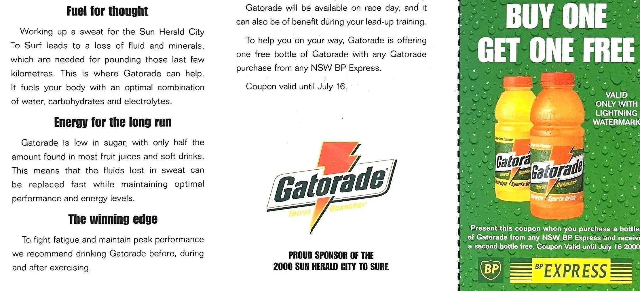 Foote Cone and Belding : Gatorade : Copywriter: Honey Hartley Art Director Ed Emanuele Creative Director Michael Symons