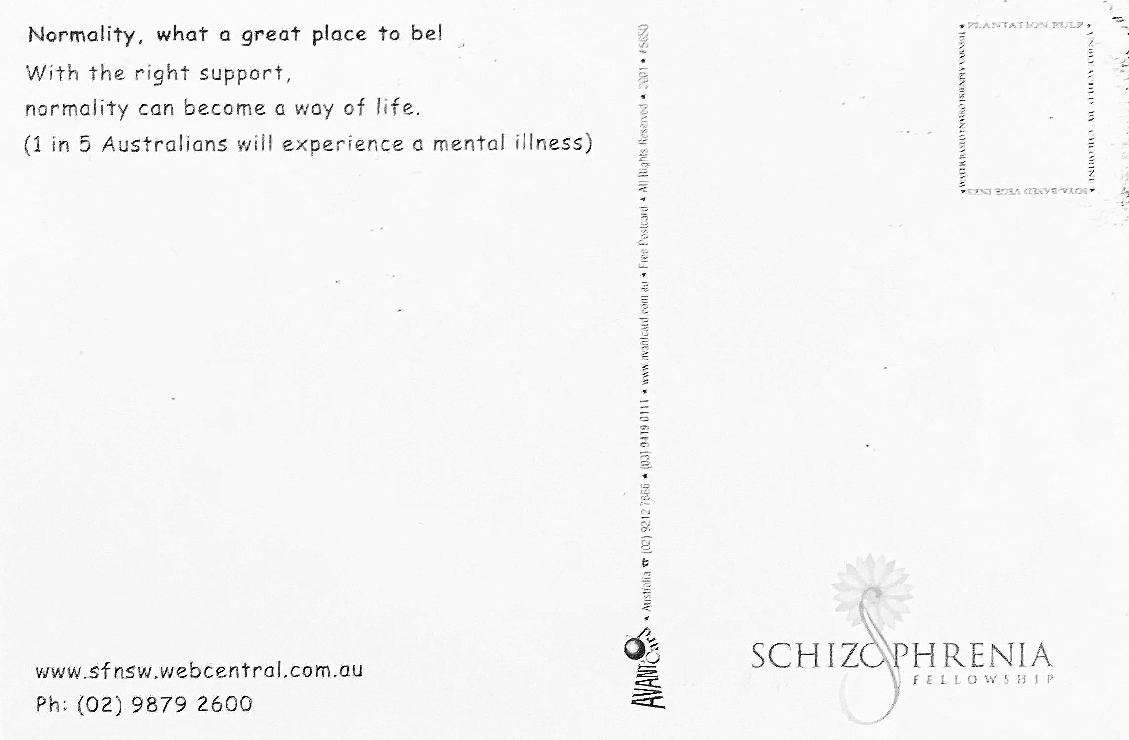 Schizophrenia Fellowship Campaign :  2001: Nicholas Riddett Agency : Creatives : Nicholas Riddett, Honey Hartley, Clara McClarin