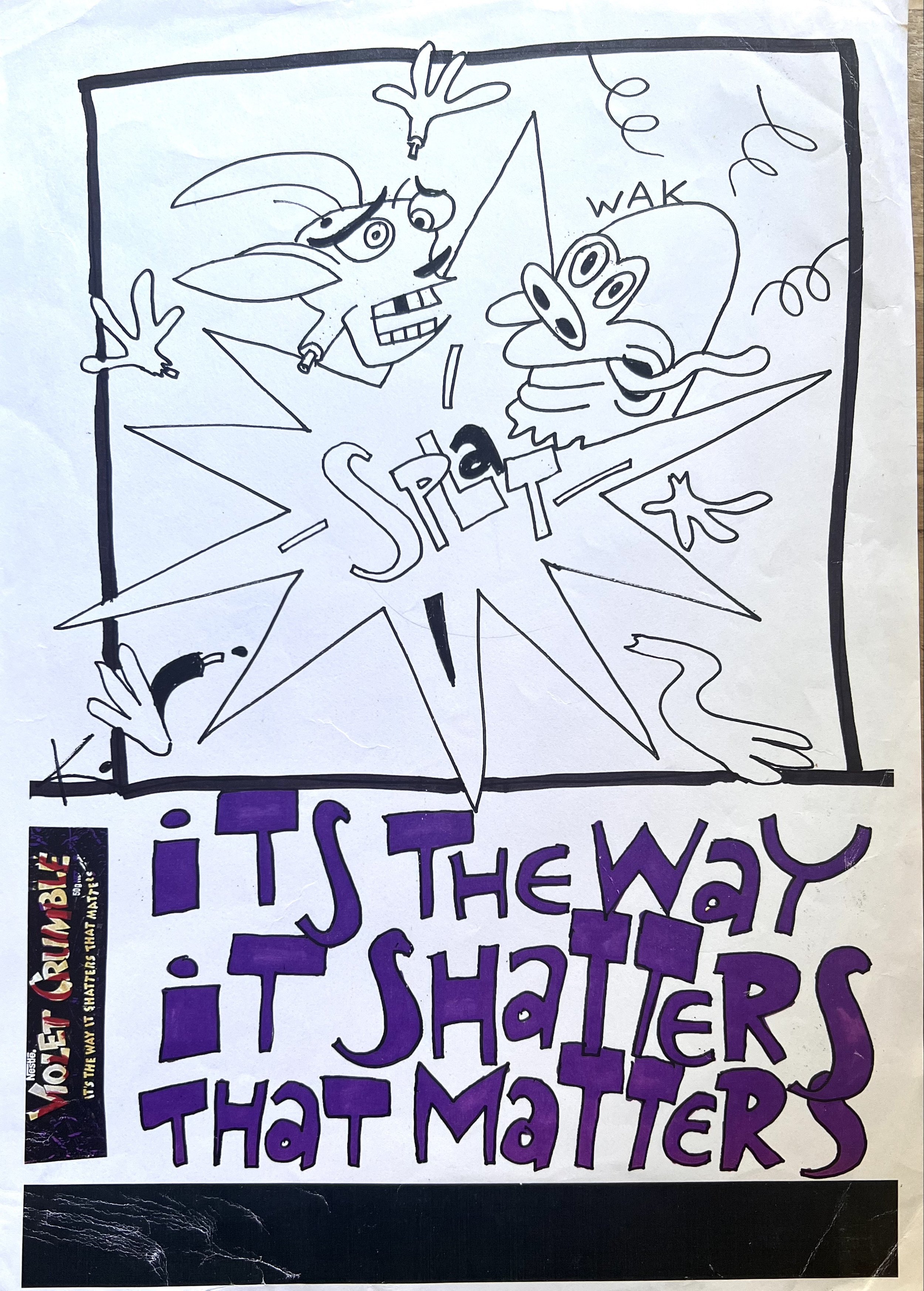 Lintas : Violet Crumble : "It's The Way It Shatters that Matters": Writer: Honey Hartley Art Director Mario Sanasi Creative director Guy Winston-Presented to client -over budget