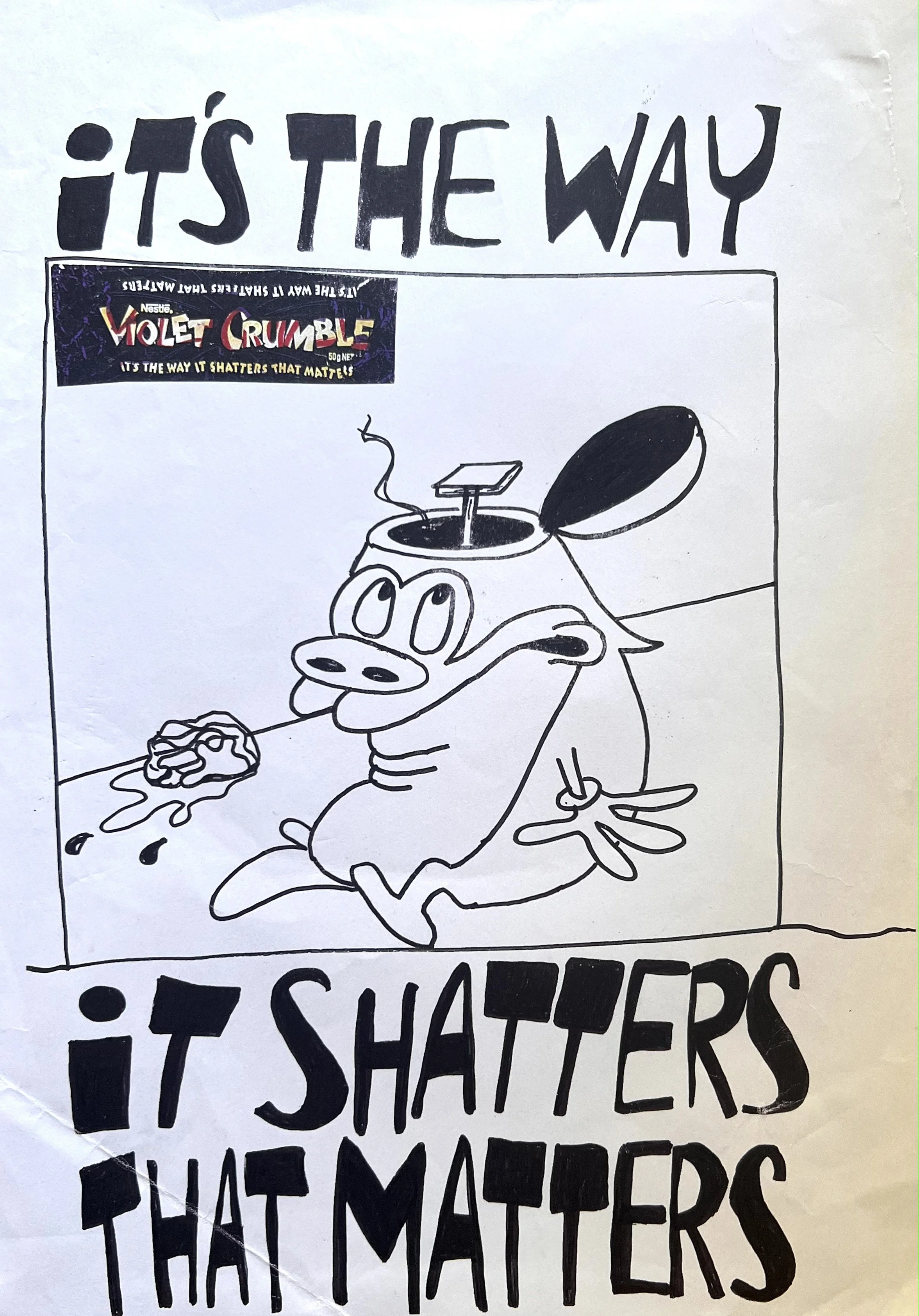 Lintas : Violet Crumble : "It's The Way It Shatters that Matters": Writer: Honey Hartley Art Director Mario Sanasi Creative director Guy Winston-Presented to client -over budget