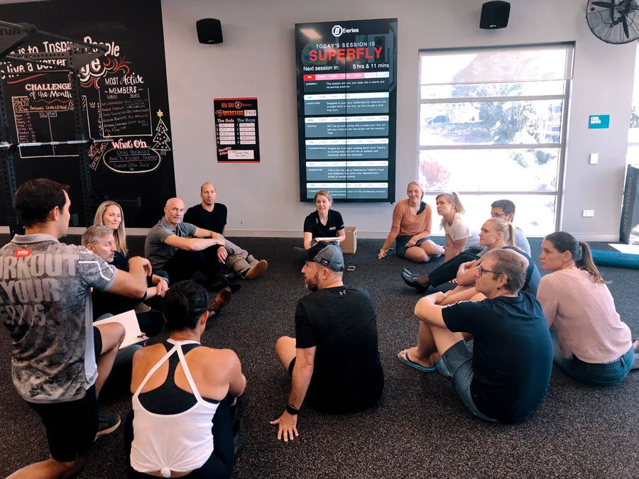 Business Owners Chris and Carly Evans collaborate with members and Support Office on the new gym concept.