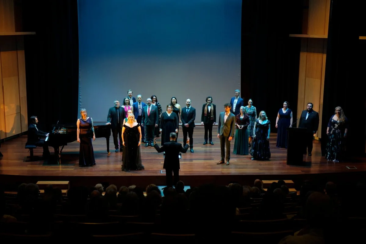 Nicole Davey and Will Lynch lead the company in Sondheim's 'Sunday'