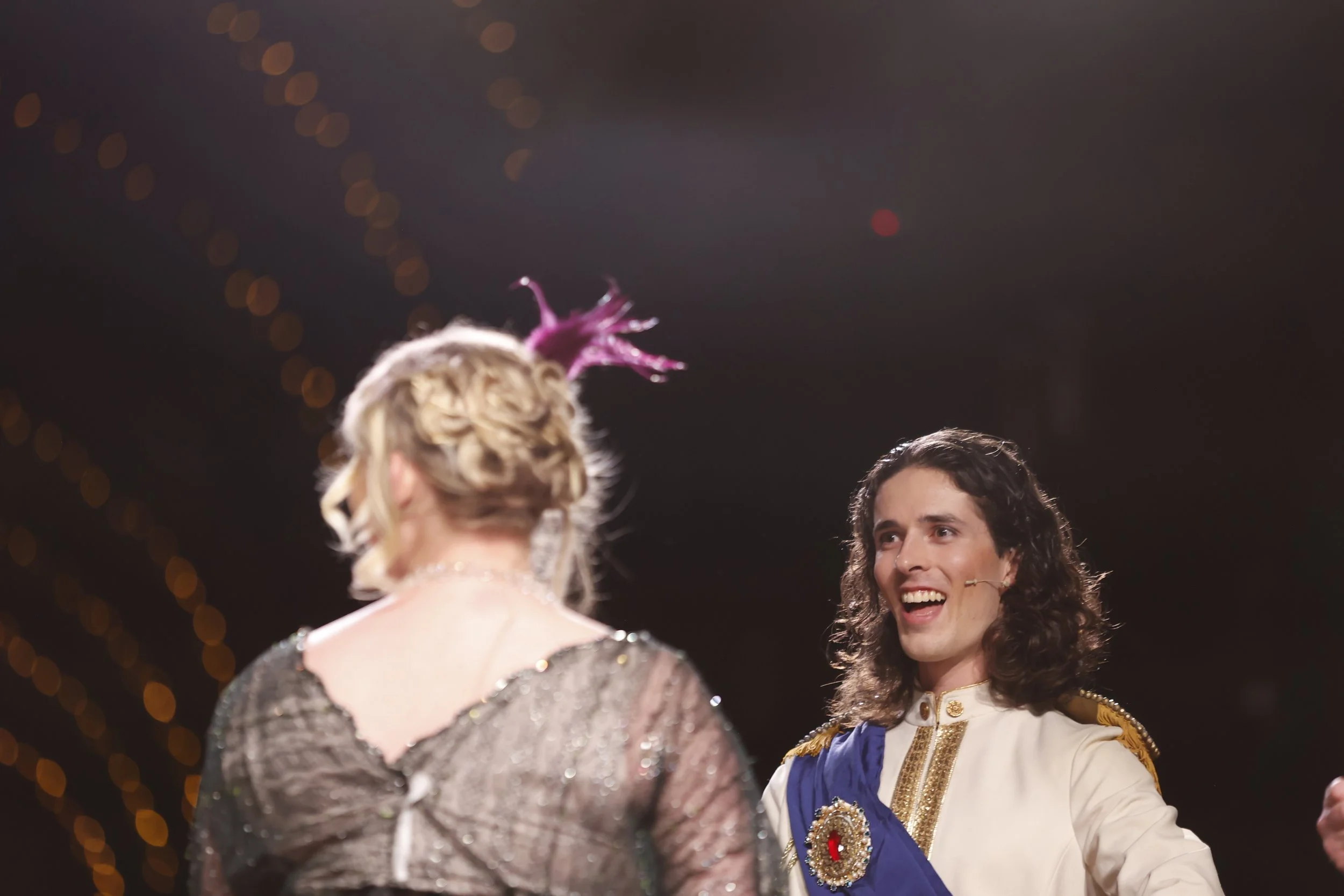 Matilda Wickbom (Hanna Glavari) and Conrad Goddard (Raoul de St. Brioche)