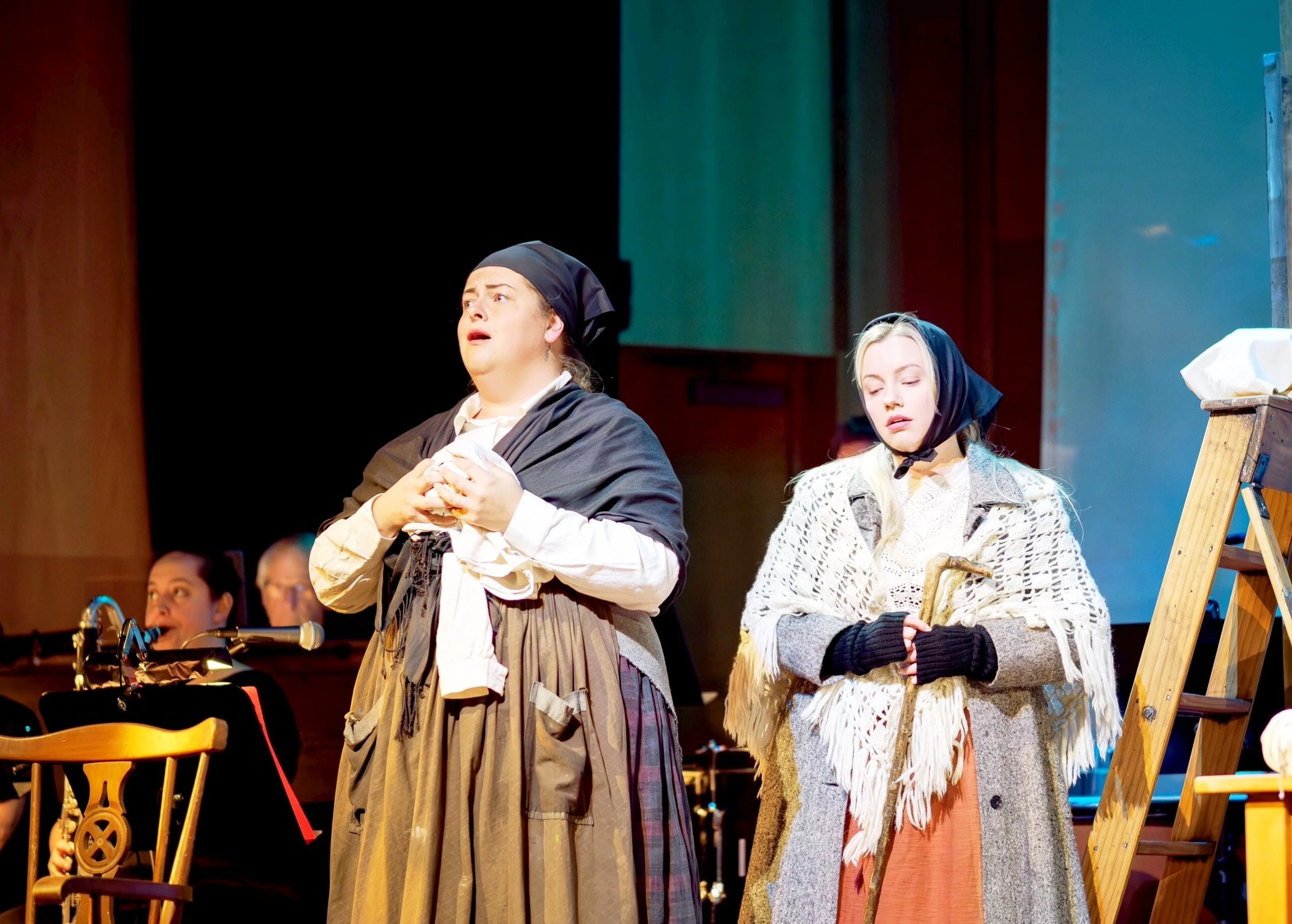 Emma Summers (First Keening Woman) and Katherine Doig (Keening Woman)
