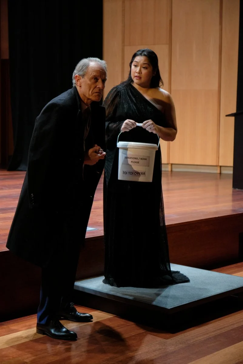 Warwick Shillito and Jamie Hart perform the Charity Collector from Philip Norman's 'A Christmas Carol'