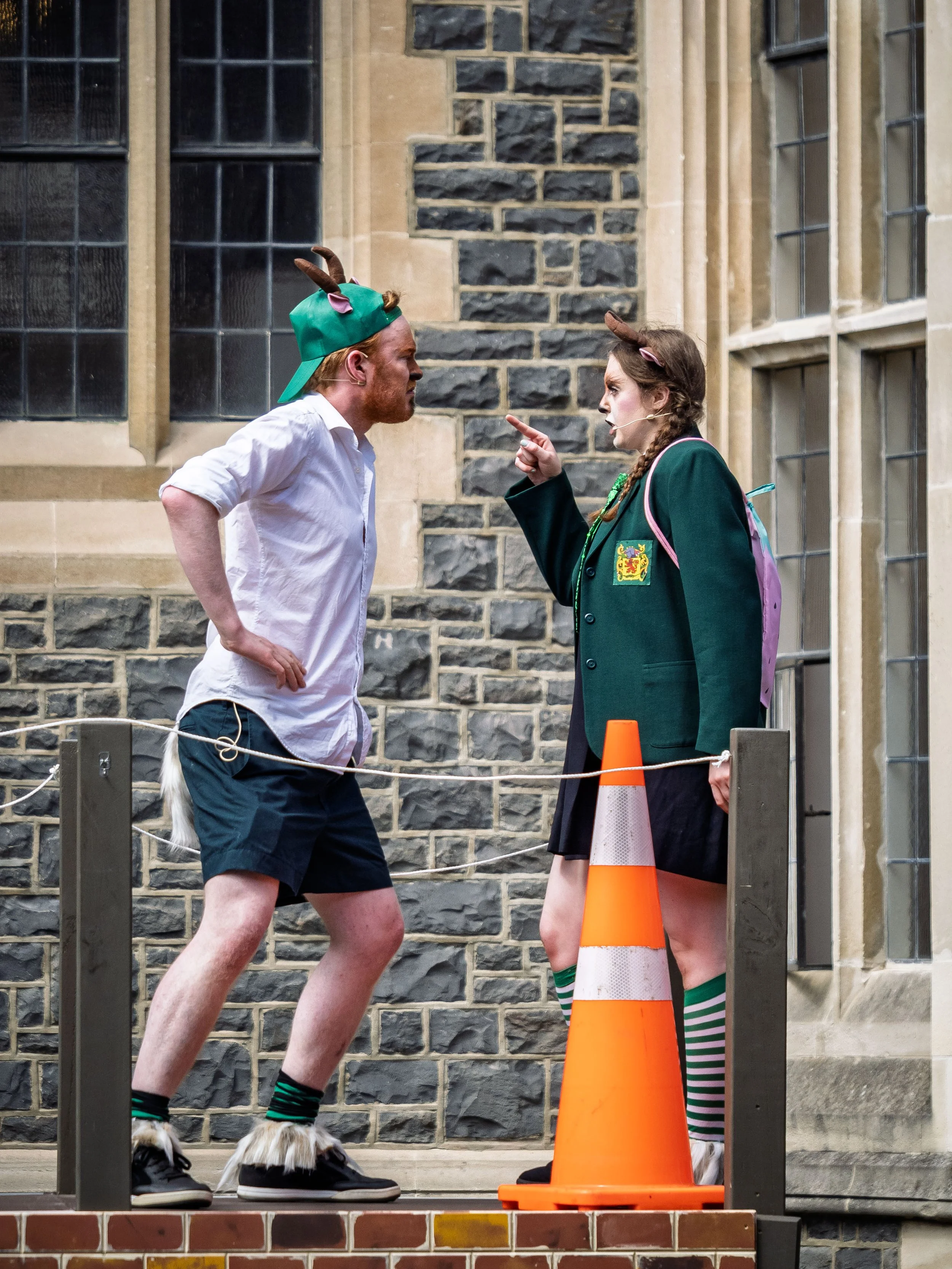 Alex Robinson as Osmin Billy Goat, Elizabeth Ellison as Lucy Billy Goat.

Photograph ©️ Wei Li Jiang for Toi Toi Opera 2025