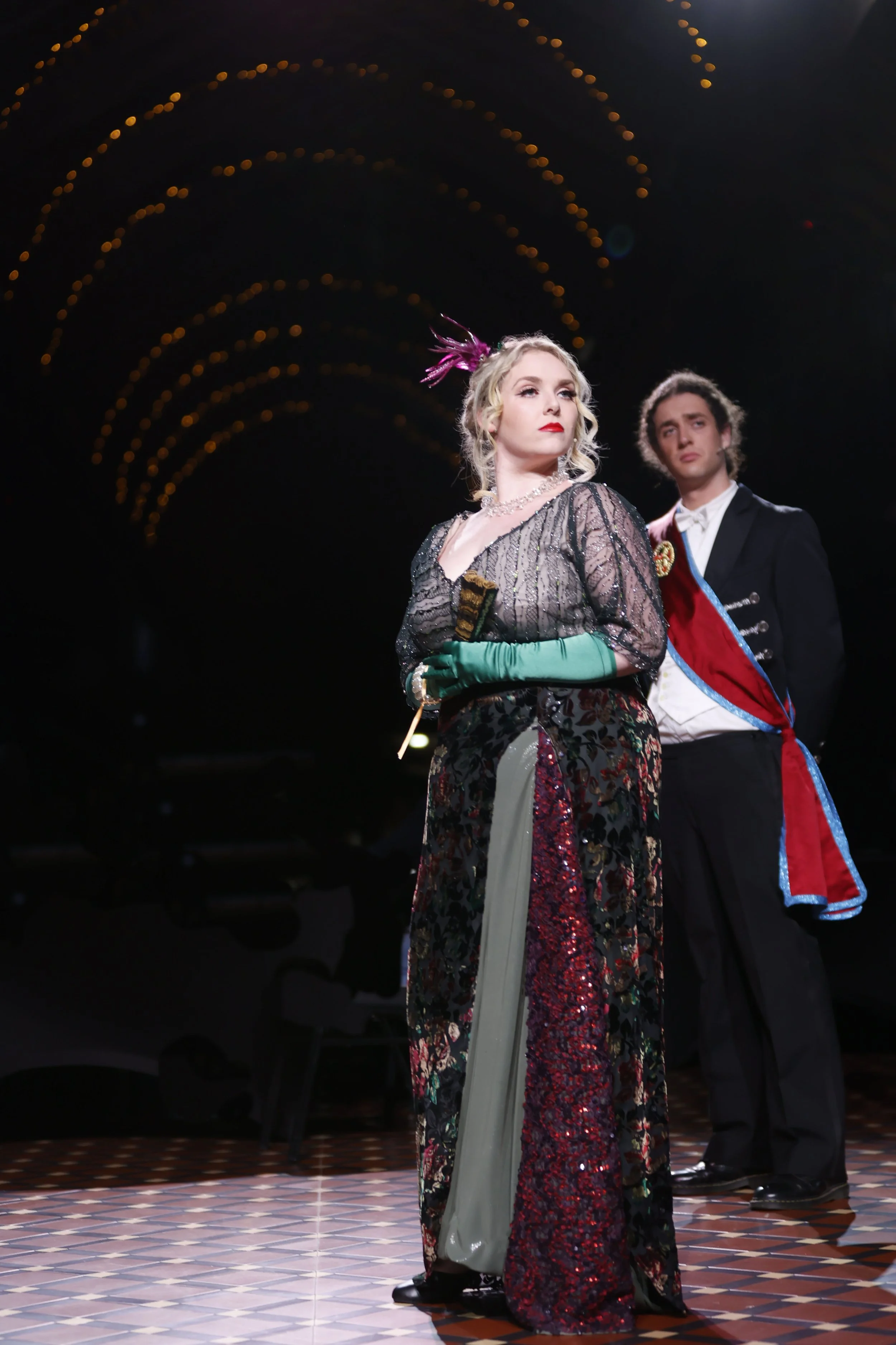 Matilda Wickbom (Hanna Glavari) and Kahu Gray (Viscount Nicolas Cascada) 