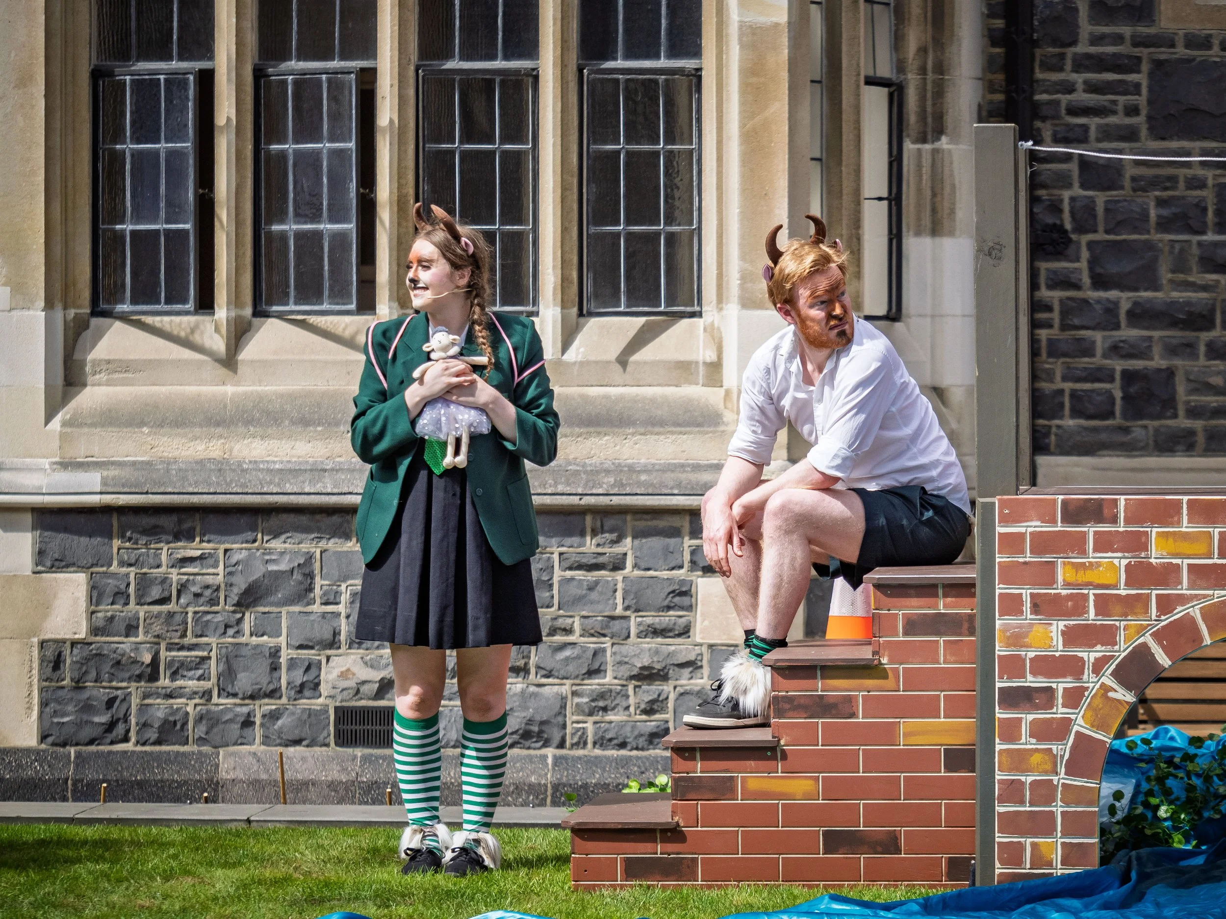 Elizabeth Ellison as Lucy Billy Goat, Alex Robinson as Osmin Billy Goat.

Photograph ©️ Wei Li Jiang for Toi Toi Opera 2025
