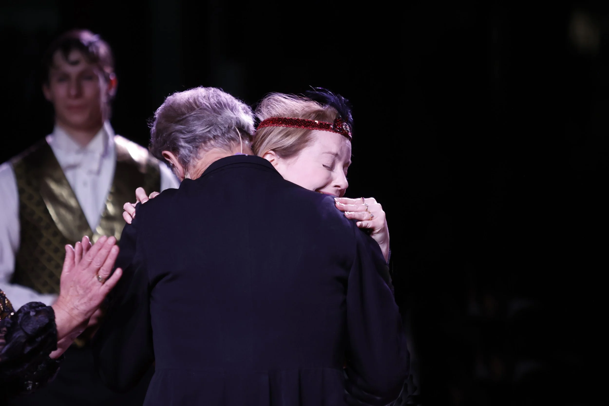 Jack Mould (Njegus), Katherine Doig (Valencienne), and Warwick Shillito (Baron Zeta)