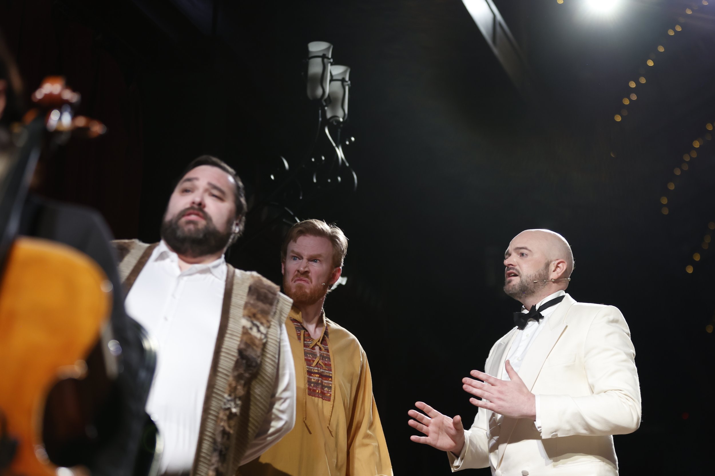 David Moseley (Kromov), Alex Robinson (Dominik Bogdanovich), and Andrew Grenon (Danilo)