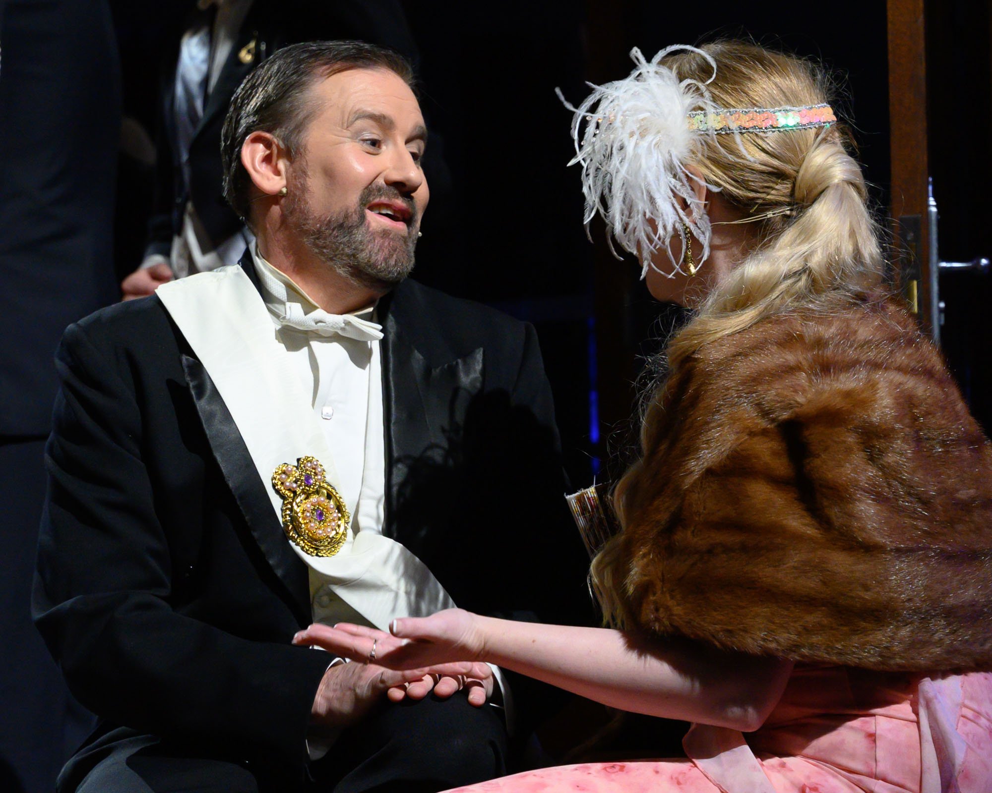 Nigel Withington (Camille de Rosillon) and Katherine Doig (Valencienne)