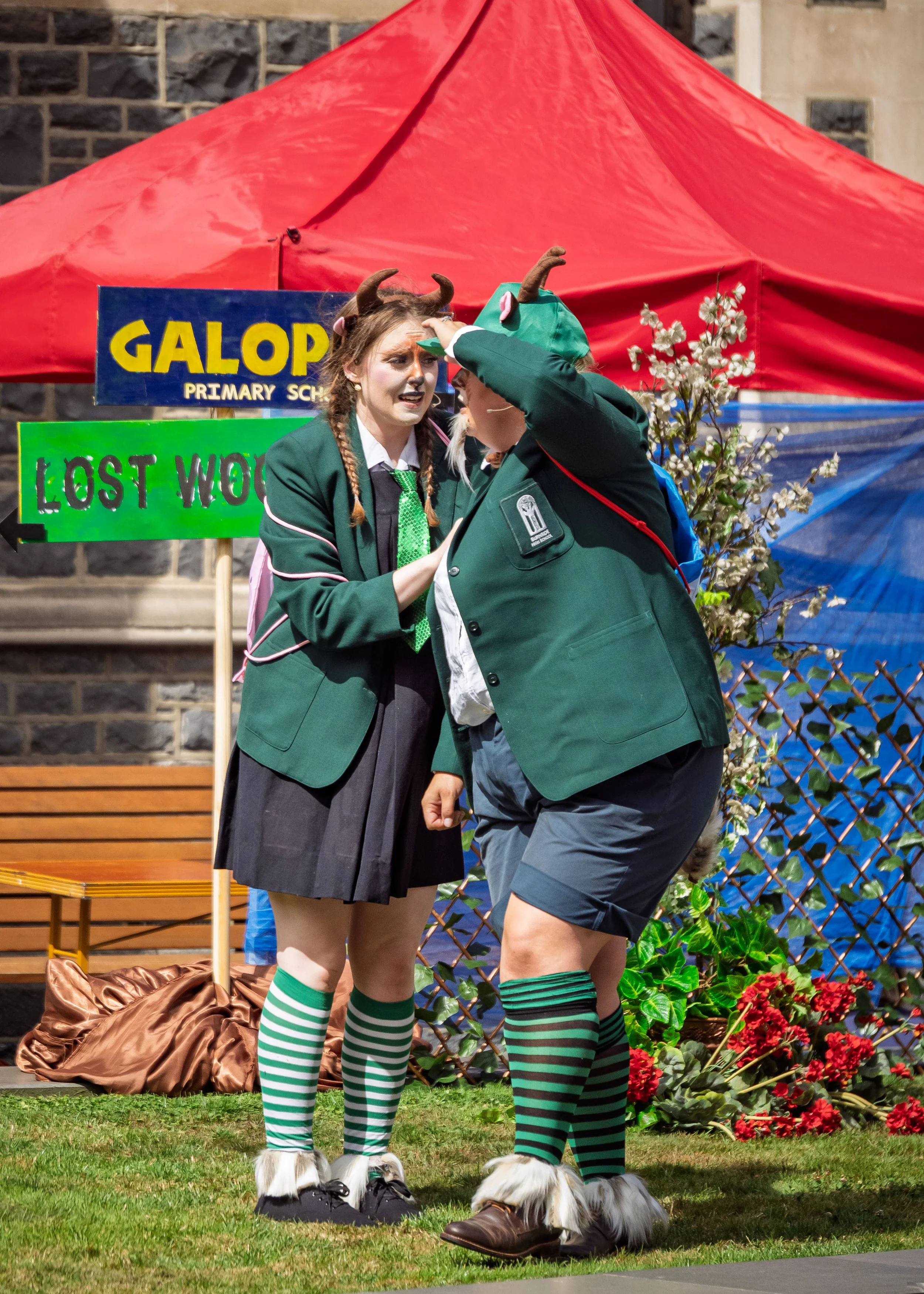 Elizabeth Ellison as Lucy Billy Goat, Emma Summers as Dandini Billy Goat.

Photograph ©️ Wei Li Jiang for Toi Toi Opera 2025