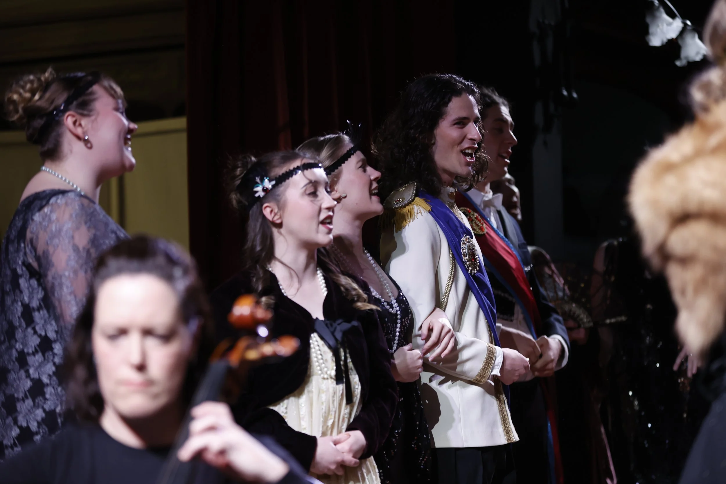 Sophie Tanner - Cello, Phoebe Evans-Hoeffgen, Alannah Hounsome-Vail, Alexandra Hope Watson (Female Company), Conrad Goddard  (Raoul de St. Brioche), and Kahu Gray (Viscount Nicolas Cascada)  