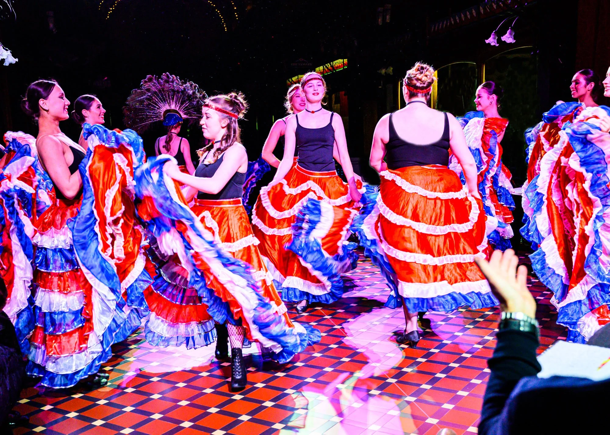 Silhouette Studios NZ Dancers, Alexandra Hope Watson as Lolo (Lead Grisette), Alannah Hounsome-Vail as Froufrou, Sophie Gilmore as Dodo, Ameera Woods as Cloclo, Phoebe Evans-Hoeffgen as Joujou, and Ingrid Gunby as Margot