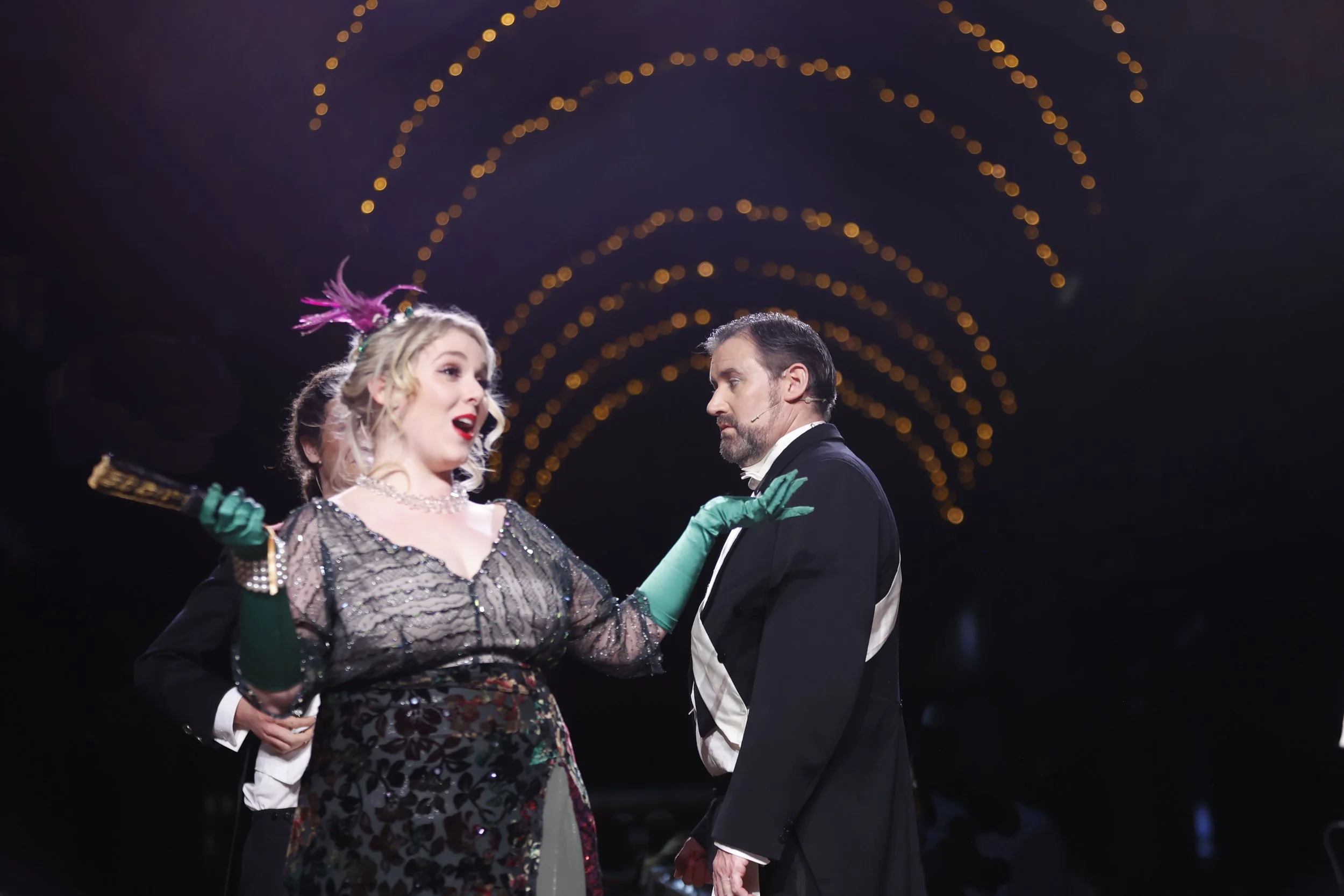 Matilda Wickbom (Hanna Glavari) and Nigel Withington (Camille de Rosillon)