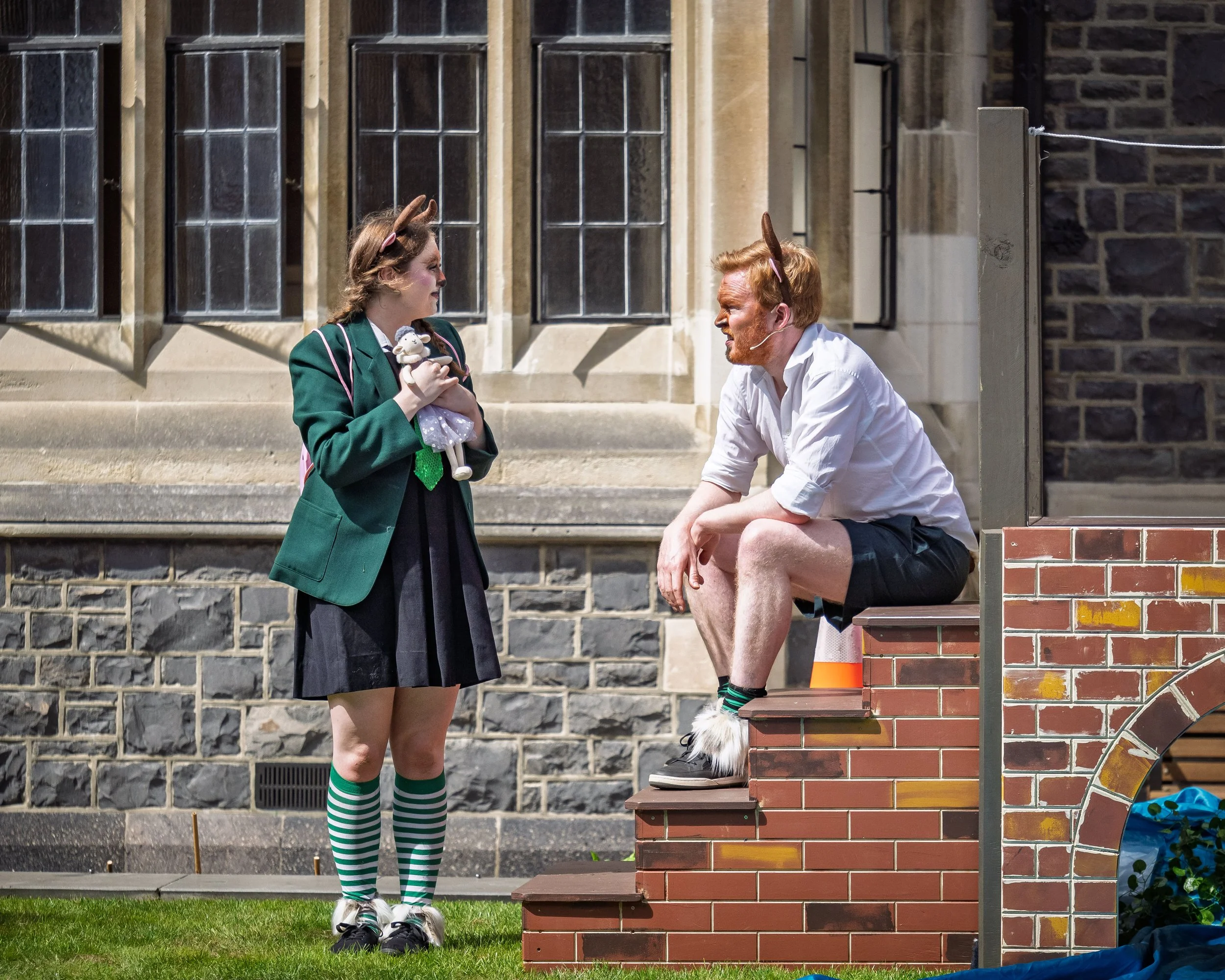 Elizabeth Ellison as Lucy Billy Goat, Alex Robinson as Osmin Billy Goat.

Photograph ©️ Wei Li Jiang for Toi Toi Opera 2025