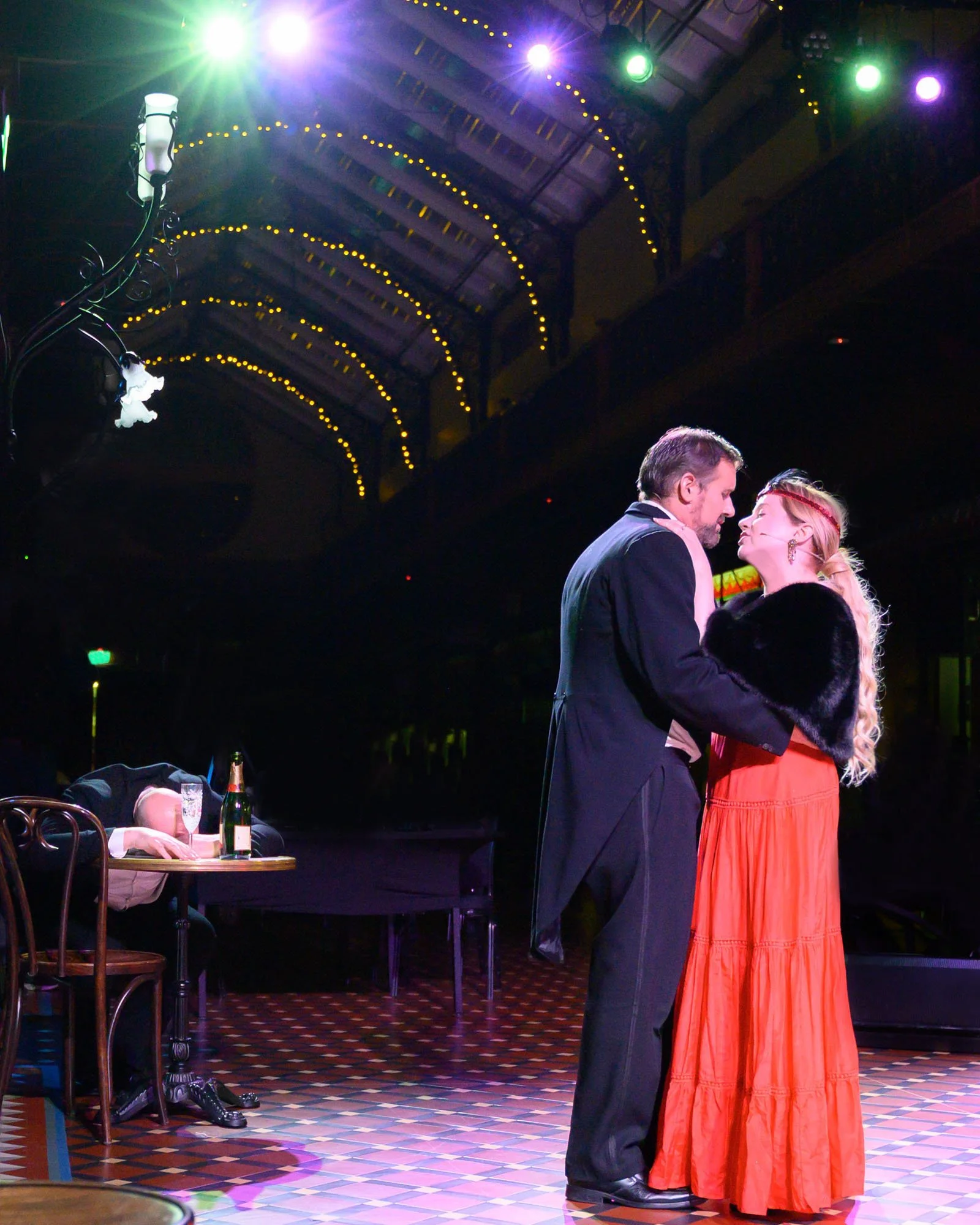 [L] Andrew Grenon (Danilo), Nigel Withington (Camille de Rosillon) and Katherine Doig (Valencienne)