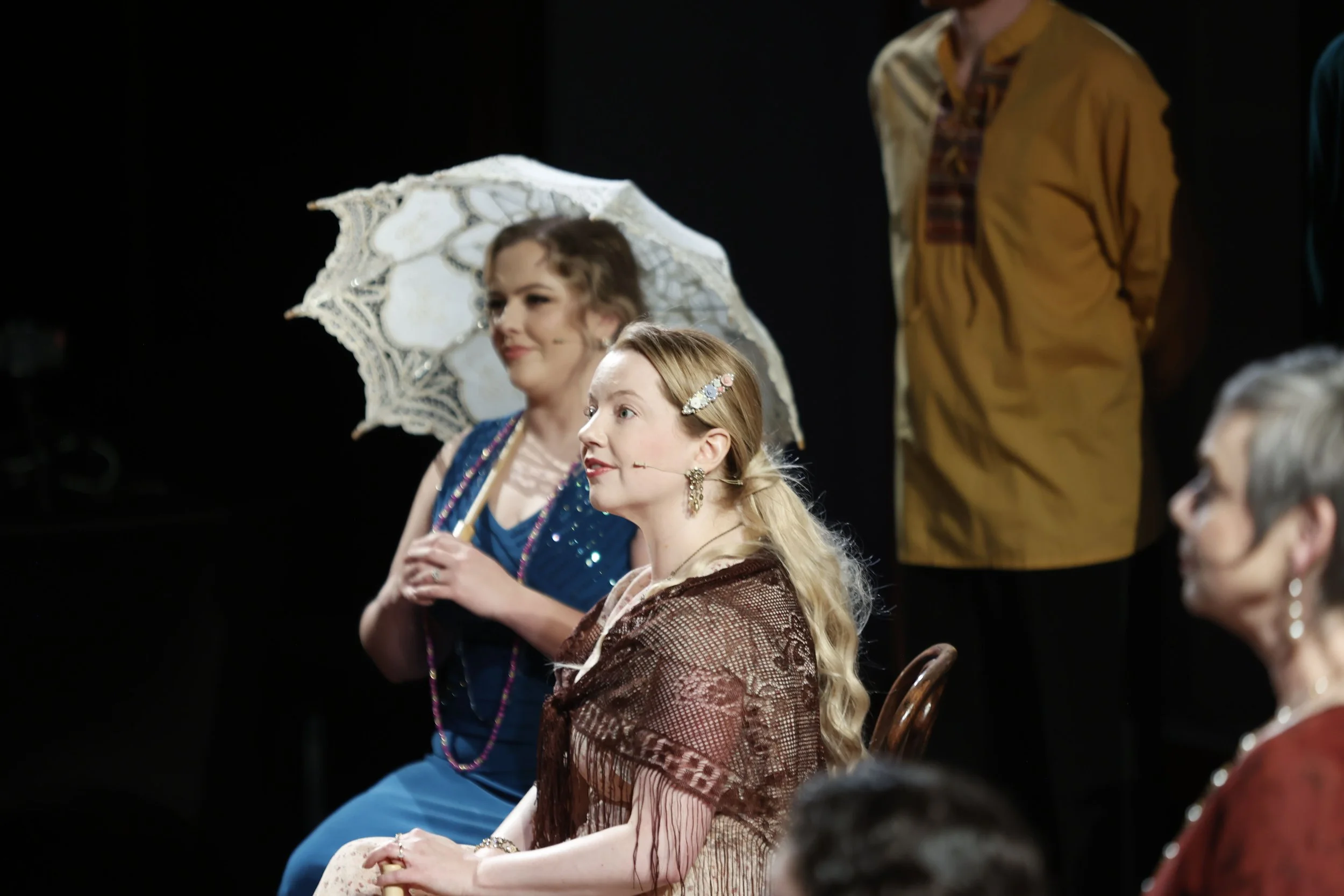 Nicole Hannen (Sylvianne), Katherine Doig (Valencienne), and Ingrid Gunby (Margot)