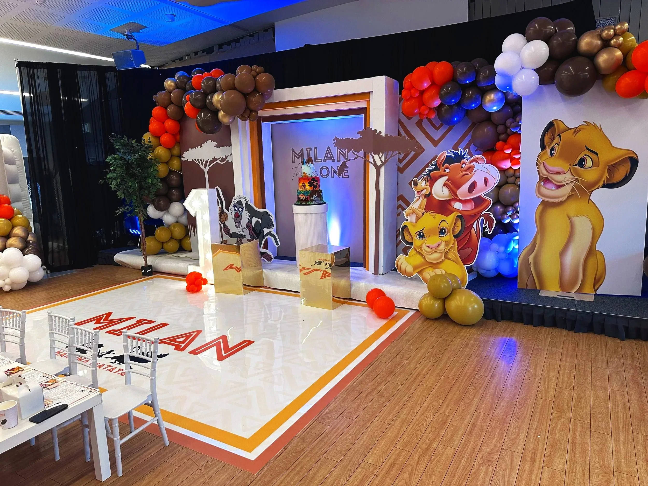 kids party layout in hall
