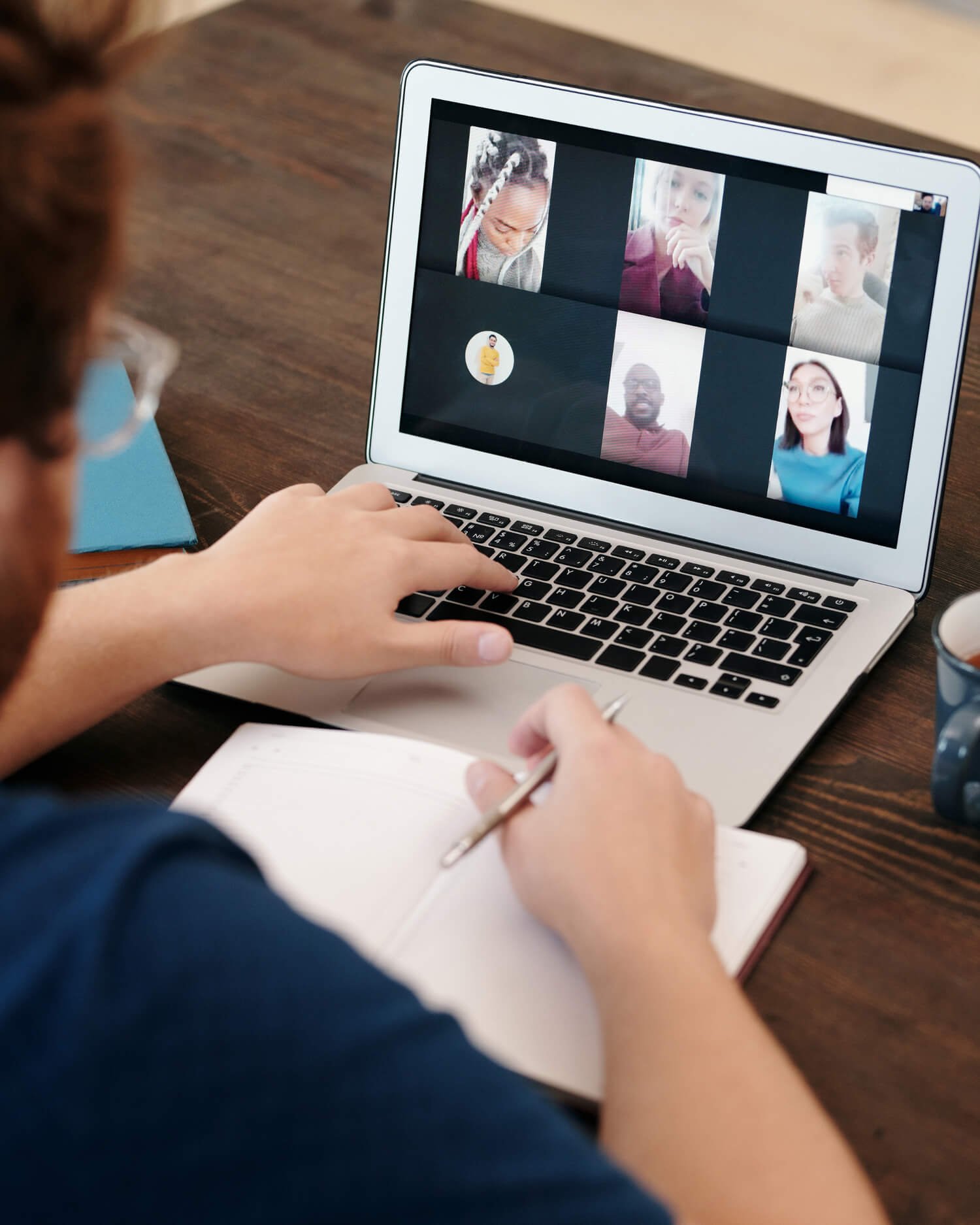 Professionals collaborating during a leadership discussion