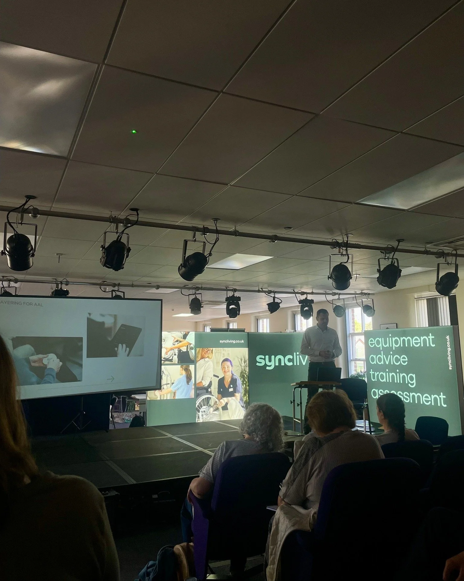 On Friday we took part a falls detection and prevention event with @synclivingni . 

Earlier in the year we installed an ambient assisted living (AAL) solution in the company's Independence &amp; Mobility Hub in Belfast to show how smart technology c