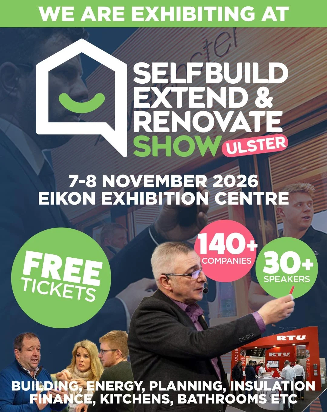 We'll be at the @selfbuildireland Extend &amp; Renovate Show at the Eikon Exhibition Centre on the 7th and 8th of November.

Come chat to us at stand B8 to find out how you can make life in your new home simpler with automated tech.

You don't have t