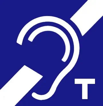 Deafness and hard of hearing symbol with T-coil