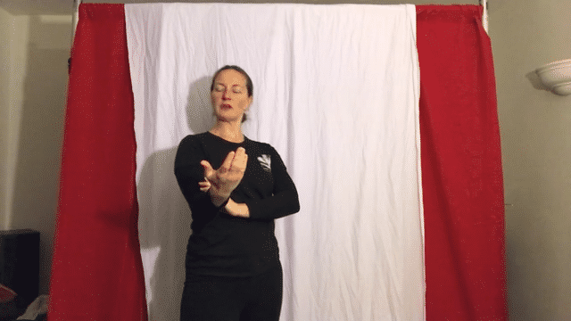 gif of an actor performing to camera