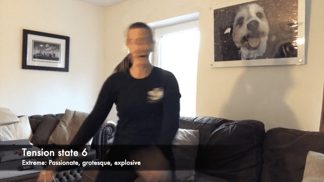gif of an actor panicking showing a high tension state