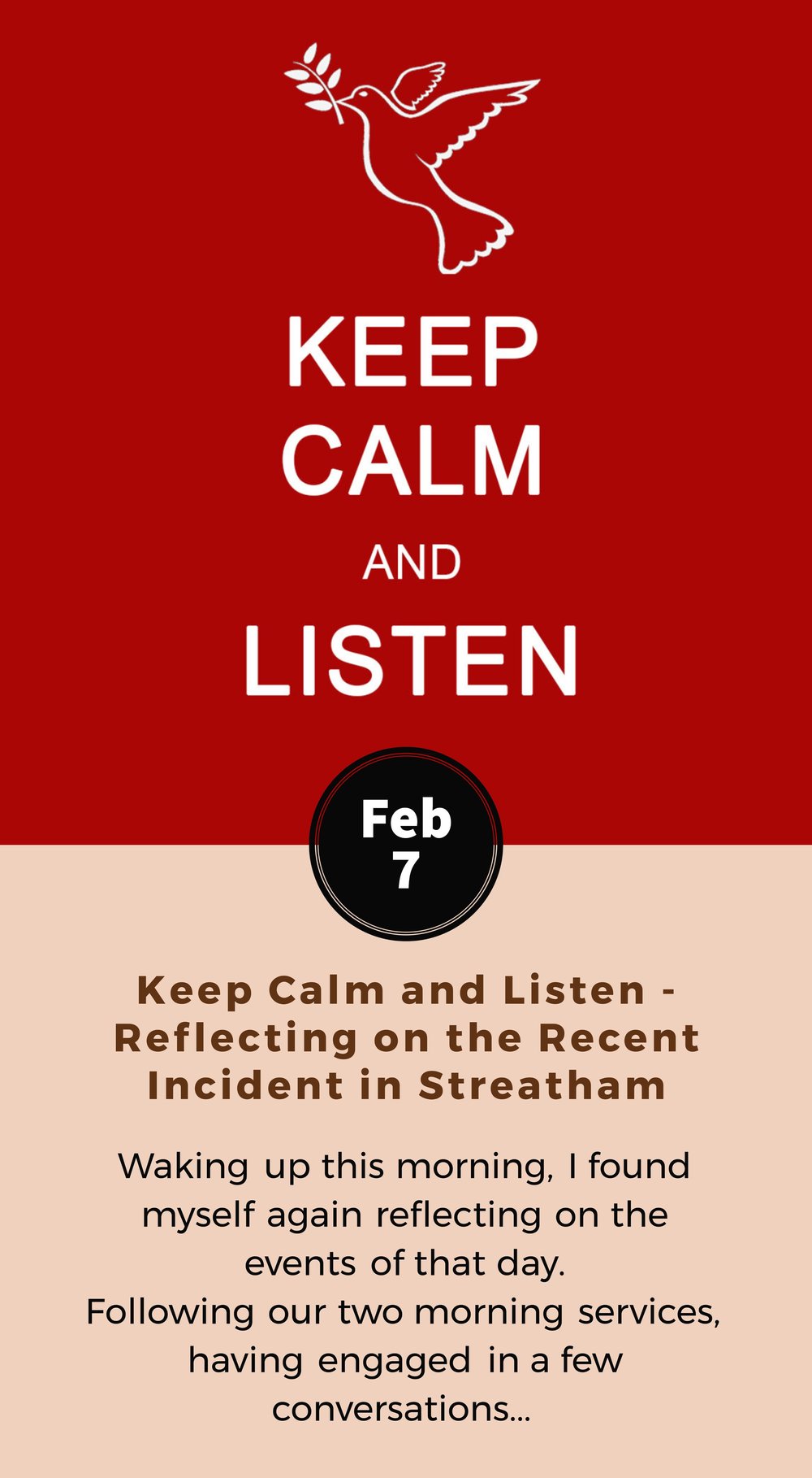 Journal artwork for Keep Calm and Listen