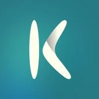 Letters K and L in white on a teal background.