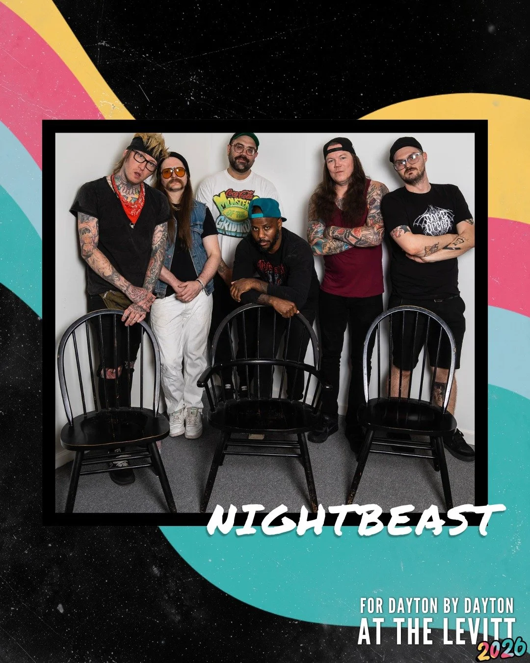15 years of NIGHTBEAST. What a way to close out the 7th Annual For Dayton By Dayton tonight. We couldn't think of a better way to send them off than as headliner - we'll see you there🤘

TONIGHT AT Levitt Pavilion Dayton 
🎶 5:00 DJ Cuest
🎶 5:30 J-T